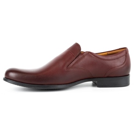 Kampol Herre formelle slip-on sko 343/17 burgunder rød 1