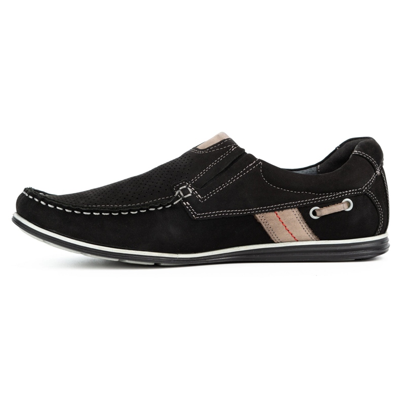Kampol Mænds openwork loafers til sommer 53/3 / P sort 1