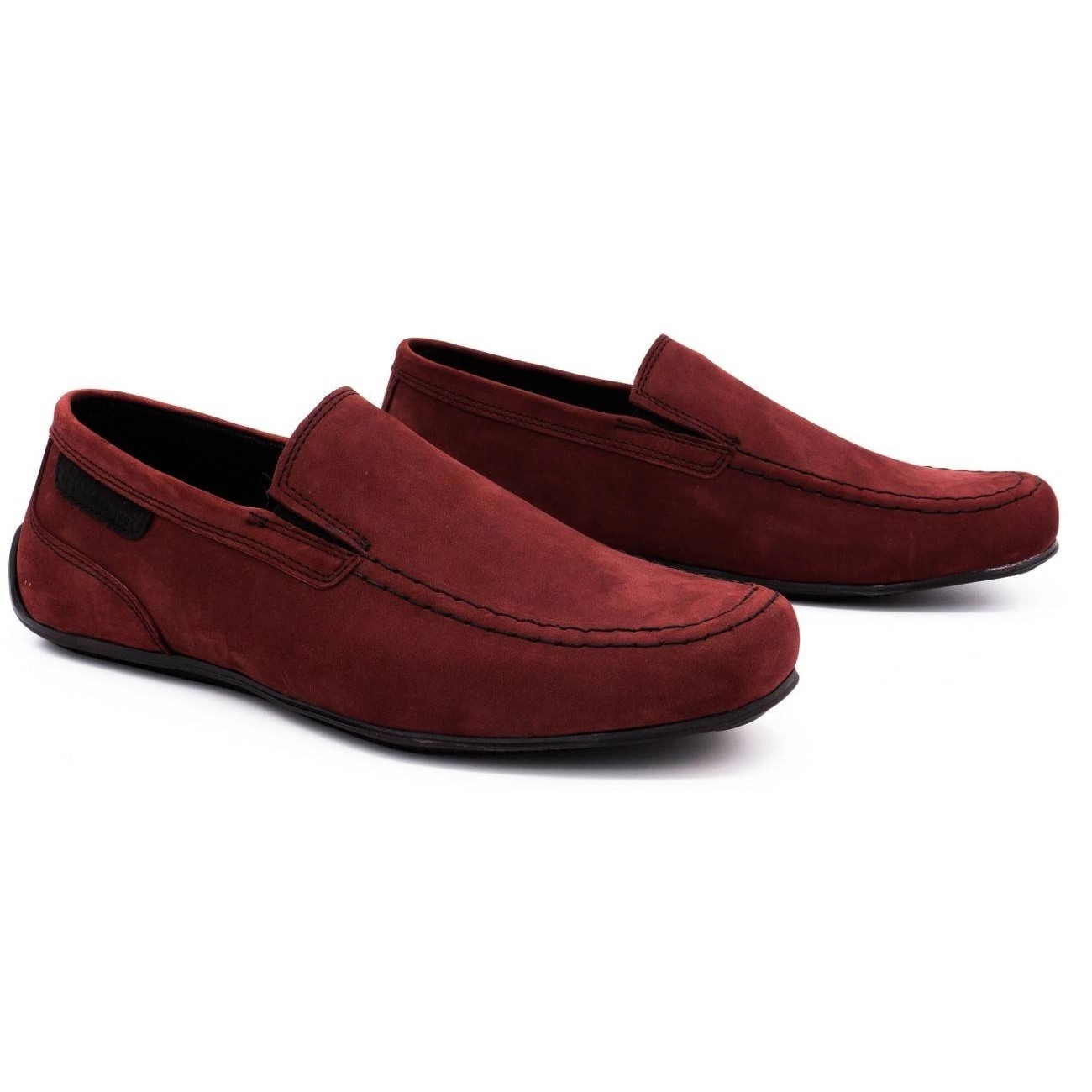 Polbut Herresko -loafers 2105 burgunder rød -