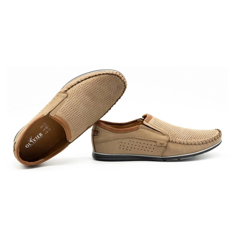 Olivier Mænds læder loafers 4206 brun 1