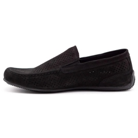 Polbut Mænds læder loafers 2105P sort 1