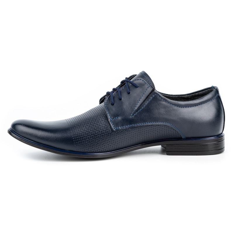 Olivier Herre elegante lædersko 302T3 marineblå 1