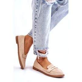 PS1 Komfortable ruskinds loafers til kvinder Beige Lucca 4