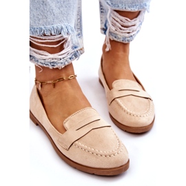 PS1 Komfortable ruskinds loafers til kvinder Beige Lucca 5