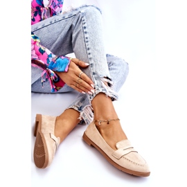 PS1 Komfortable ruskinds loafers til kvinder Beige Lucca 6