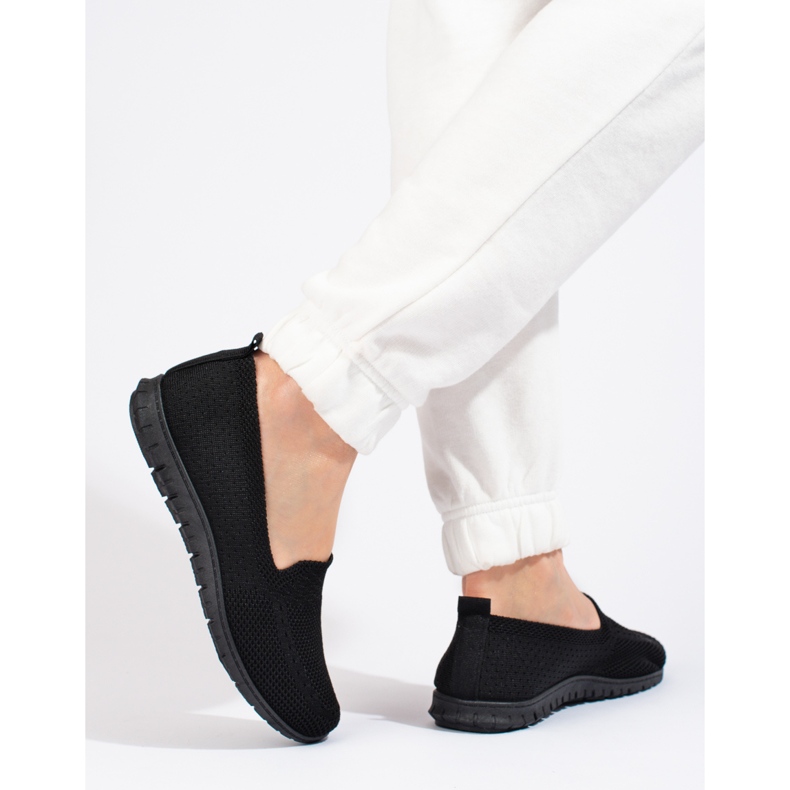 W. Potocki Kvinders slip on tekstil Potocki sort 2