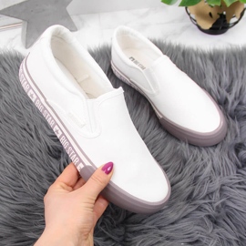 Tekstilsneakers slip on hvide Big Star HH274007 2