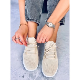 Caruso Beige strømpe sportssko 2