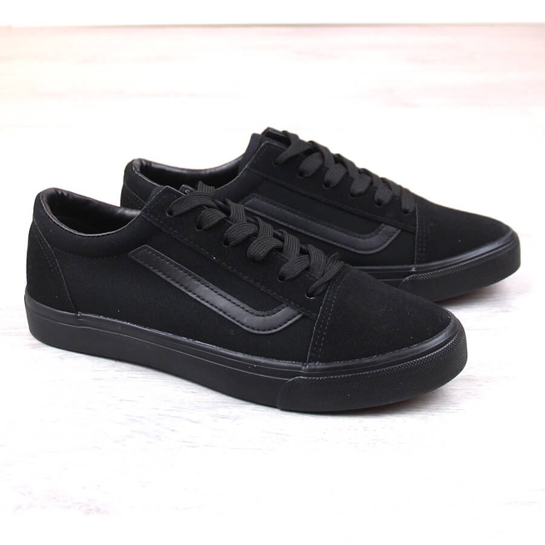 Atletico sorte lave sneakers i tekstil 1