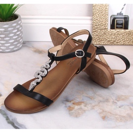 Komfortable flade sandaler til kvinder med en slangesort S.Barski Kv 5541-42 7