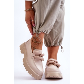 Læder Loafers Big Star Sko LL274581 Beige 1