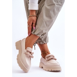 Læder Loafers Big Star Sko LL274581 Beige 2