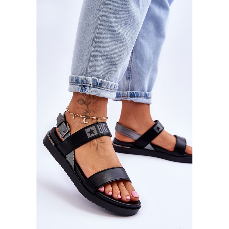Flade sandaler til kvinder Big Star LL274938 Sort 2