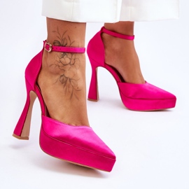 Moderigtige højhælede pumper Fuchsia Madness lyserød 2