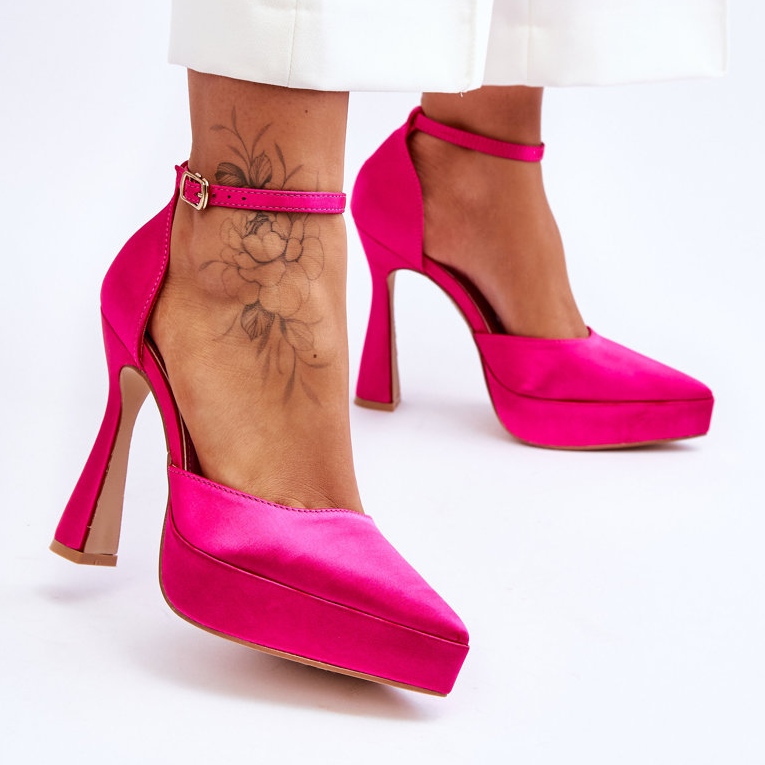 Moderigtige højhælede pumper Fuchsia Madness lyserød 2