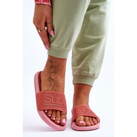 Lette Dametøfler Med Pink Merry Inscription lyserød 1