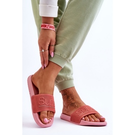Lette Dametøfler Med Pink Merry Inscription lyserød 2