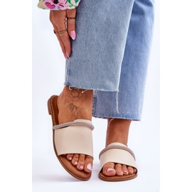 Elegante flade hæle Beige Termen 1