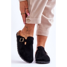 FJ1 Suede Sandaler På Cork Platform Sort Vellma 1