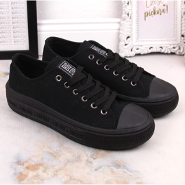 Damesneakers på platformen sorte Big Star LL274A176 2