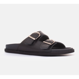 Marco Shoes Hjemmesko med spænder sort 1