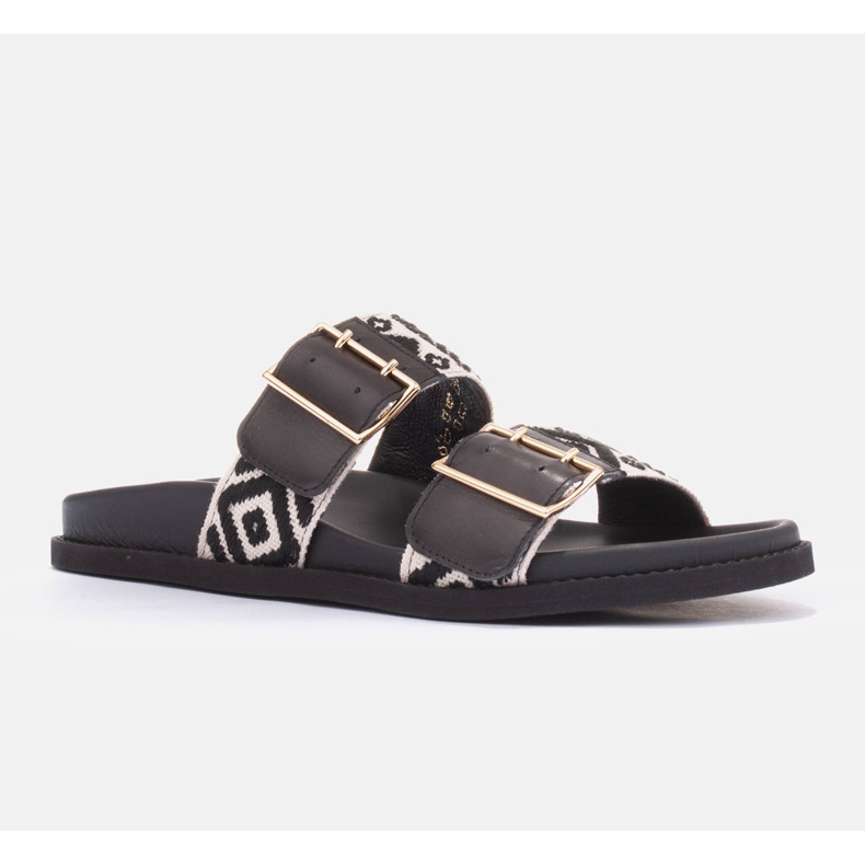 Marco Shoes Hjemmesko med spænder sort 1