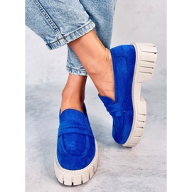 Platform loafers Chandra Blue blå 4