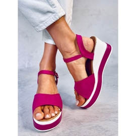 Dirado Fuchsia sandaler med kile lyserød 5