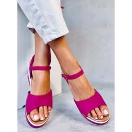 Dirado Fuchsia sandaler med kile lyserød 3