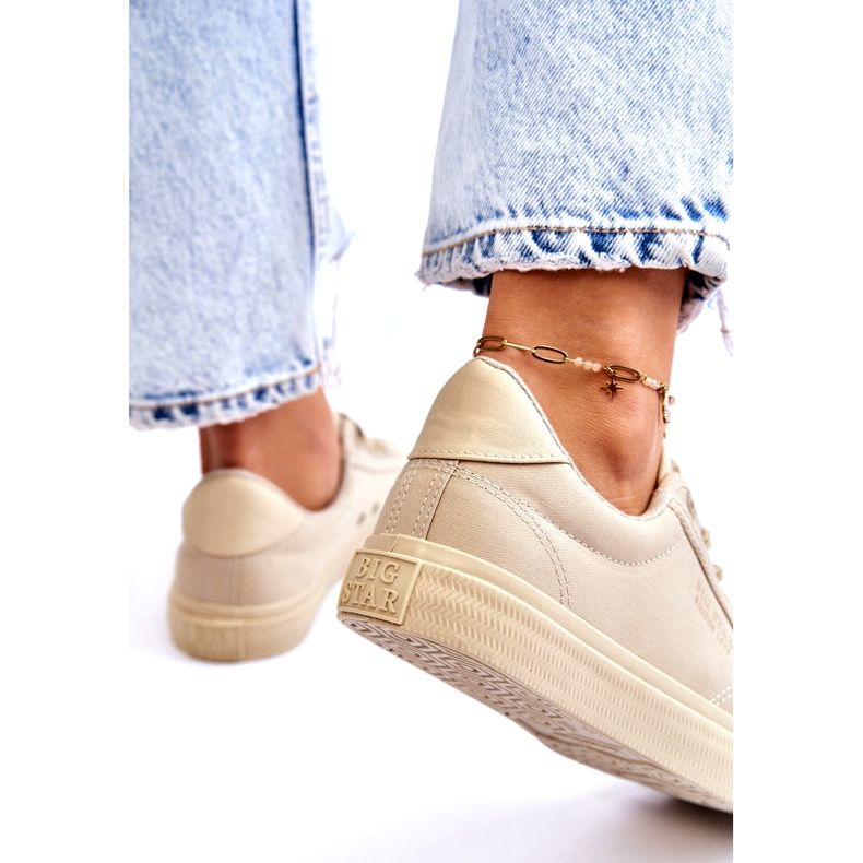 Klassiske lave sneakers Big Star LL274094 Beige 10