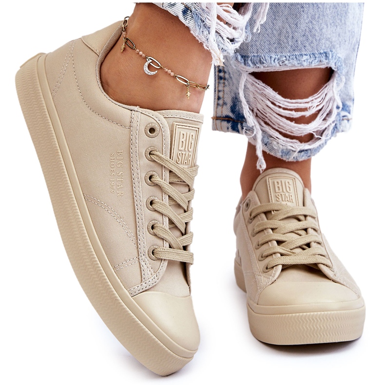 Klassiske lave sneakers Big Star LL274094 Beige 12