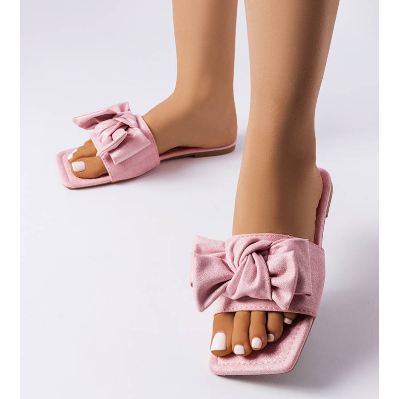 Pink elegante sløjfesko fra Thériault lyserød 1