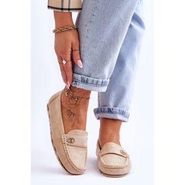 Castelo Beige Loafers i ruskind 1