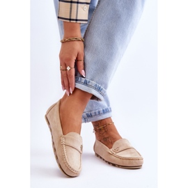 Castelo Beige Loafers i ruskind 2