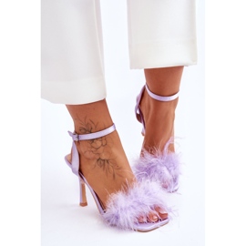 FB2 Lilla Tiffany Feather Sandaler til kvinder 1