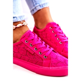 Openwork sneakers Big Star JJ274060 Pink lyserød 8