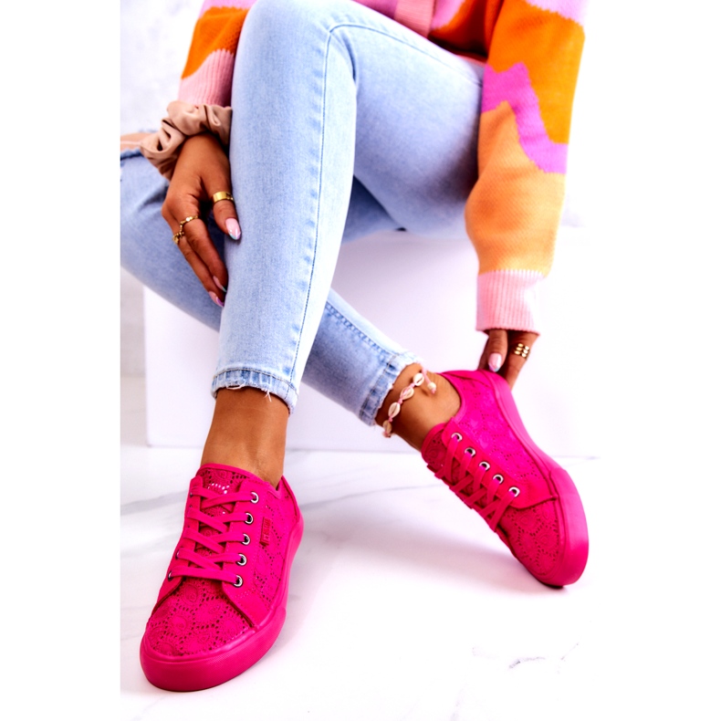 Openwork sneakers Big Star JJ274060 Pink lyserød 2