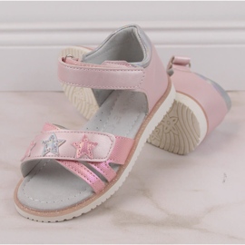 Evento Pige pink velcro sandaler Miss lyserød 4