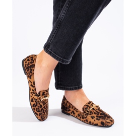 Dame slip-on ruskind loafers Shelovet brun 1