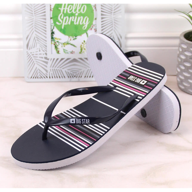 Sorte flade flip flops Big Star JJ274A351 1