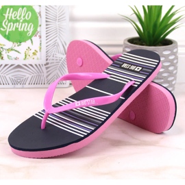 Flade flip-flops til kvinder pink Big Star JJ274A352 lyserød 1
