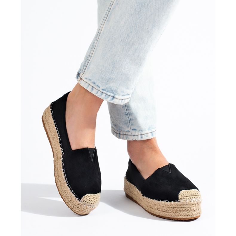 Dame ruskind platform espadriller Shelovet sort 2