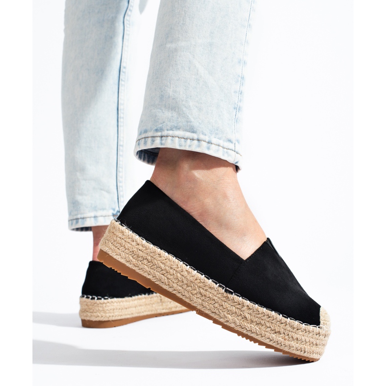 Dame ruskind platform espadriller Shelovet sort 1