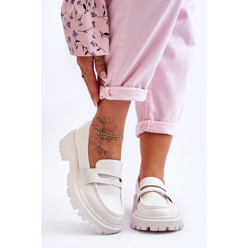 White Riverside Slip On Platform Mokkasiner hvid 2