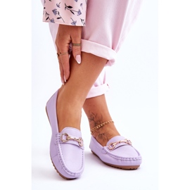 Klassiske Verona lilla læder loafers 2