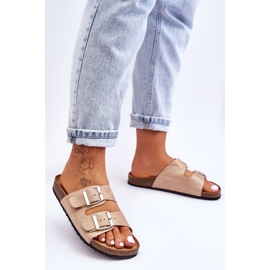 FB1 Slip-On hjemmesko til kvinder Beige Destino 2