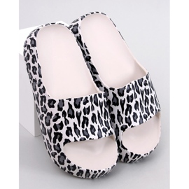 Platformsandaler fra Marlon Leopard hvid 1