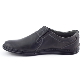 Polbut Herre Brogues læder 362 grå 1