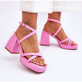 FS1 Moderigtige hæle og platformssandaler Lys Pink Secret Rose lyserød 2