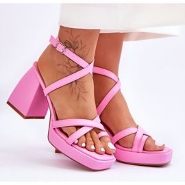 FS1 Moderigtige hæle og platformssandaler Lys Pink Secret Rose lyserød 6